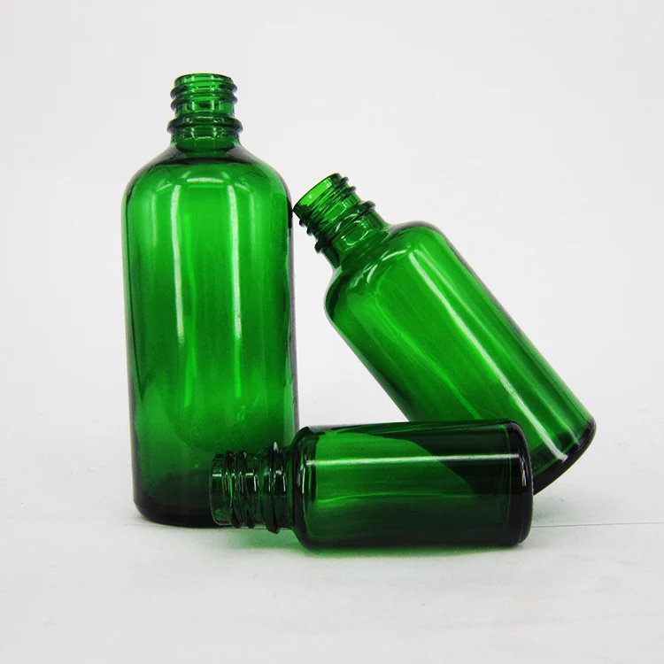 Frosted green perfume oil glass packaging bottle