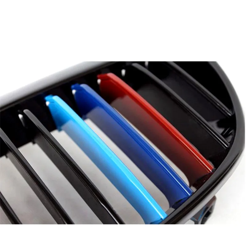 ABS material gloss M-tri color front kidney grill grille mesh For BMW 1 series e81 e87