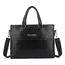 Модный мужской портфель TRIPMAN из искусственной кожи, портативные сумки для ноутбука, сумки-мессенджеры через плечо для мужчин