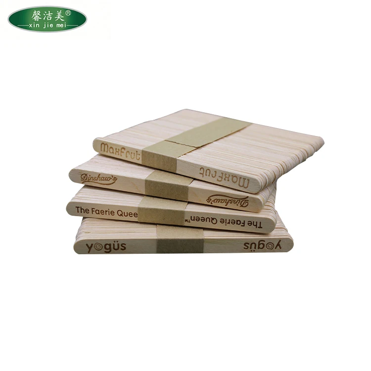 China supplier disposable factory price wood ice cream stick with logo branding