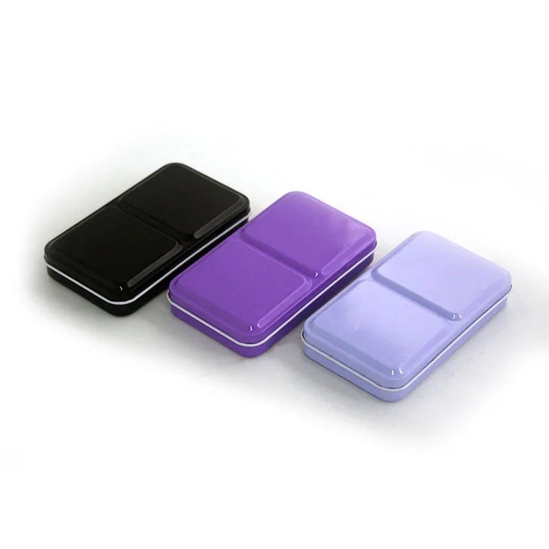 Portable Travel Empty Watercolor 12 Pans Folding Storage Paint Case Metal Palette Box