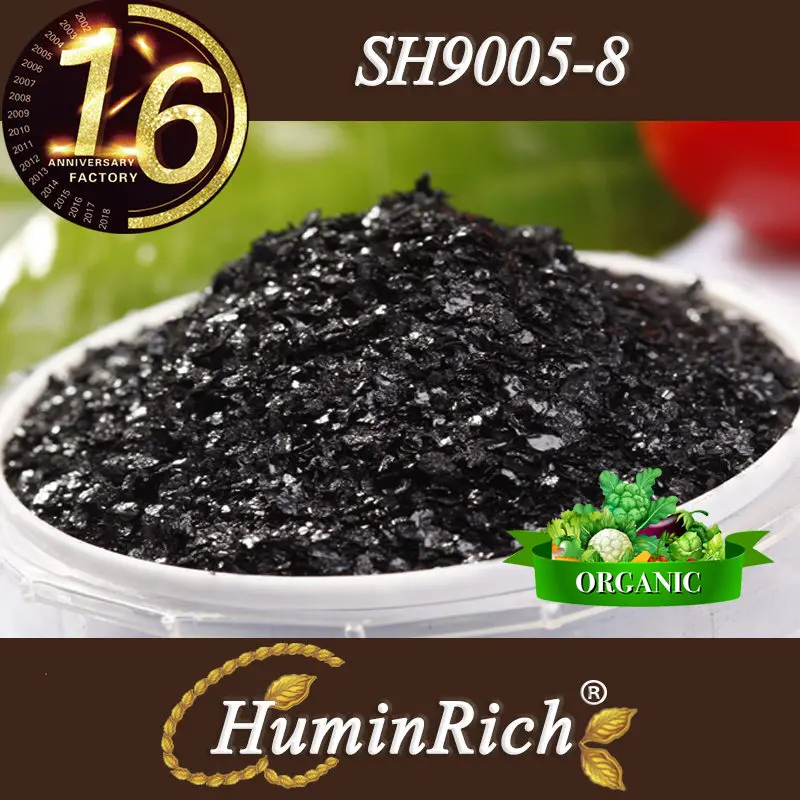 HuminRich Plus SH9005 Potassium Humate Fulvate 100% Organic Fertilizer K-Humate Used in Agriculture as Biostimulator