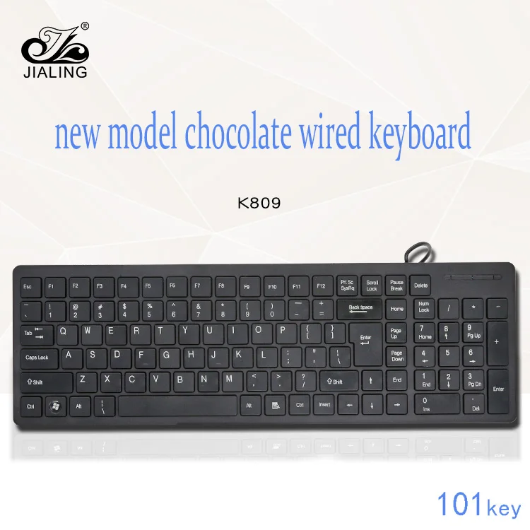 
Hot sale Ultra Slim wired 101 keys standard silicon computer keyboard for desktop 