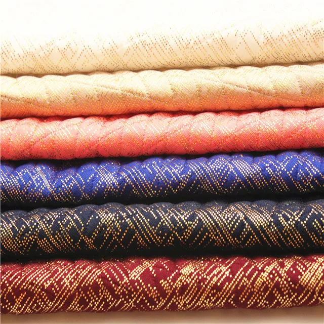 Shaoxing вязальный поставщик, ткань с принтом золотой фольги, жаккардовая эластичная ткань для куртки