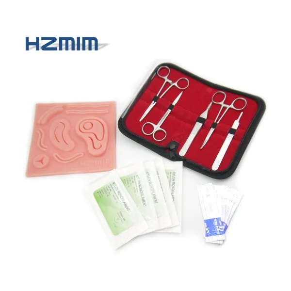 
Training Skin Suture Set Tool Practice Kit, customized silicone skin suture pad, silicone suture skill training model 