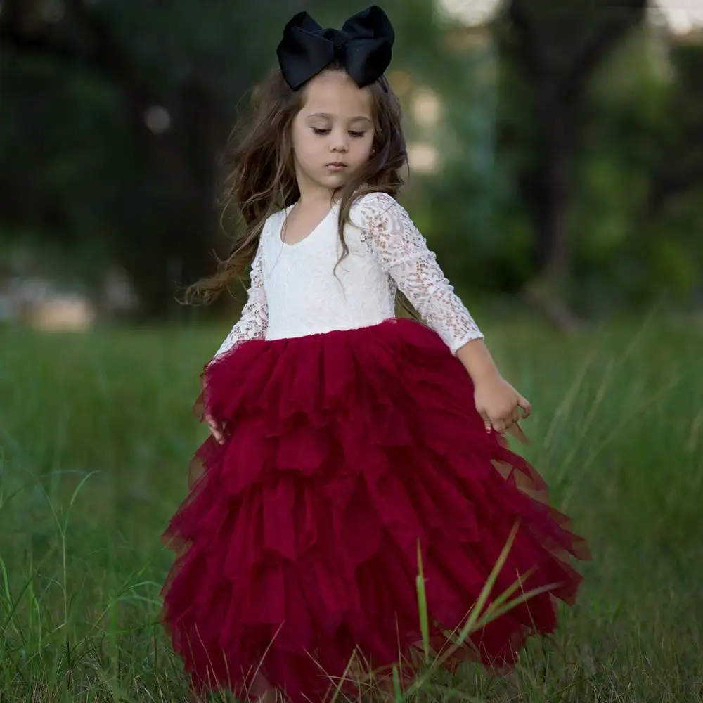 Puffy Lace Pearls Pink Flower Girl Dresses 2019 Sleeveless Soft Tulle Ball Gown Pageant Dresses For Girls Communion Dresses