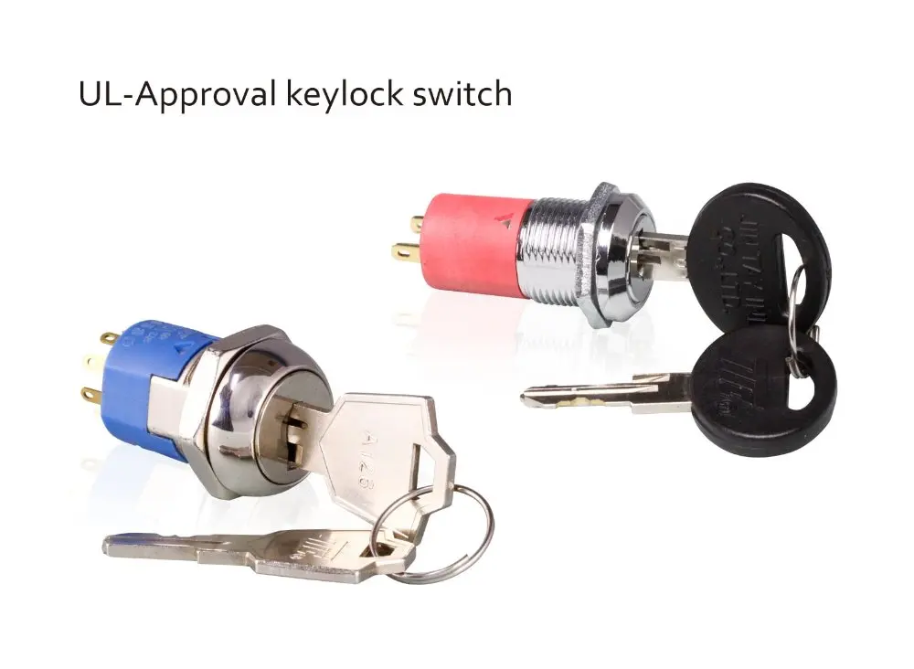 
12mm key switch lock with 2 keys for alarm system 