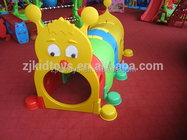 Indoor Kids Animal Plastic Play Tunnel Slide For Sale