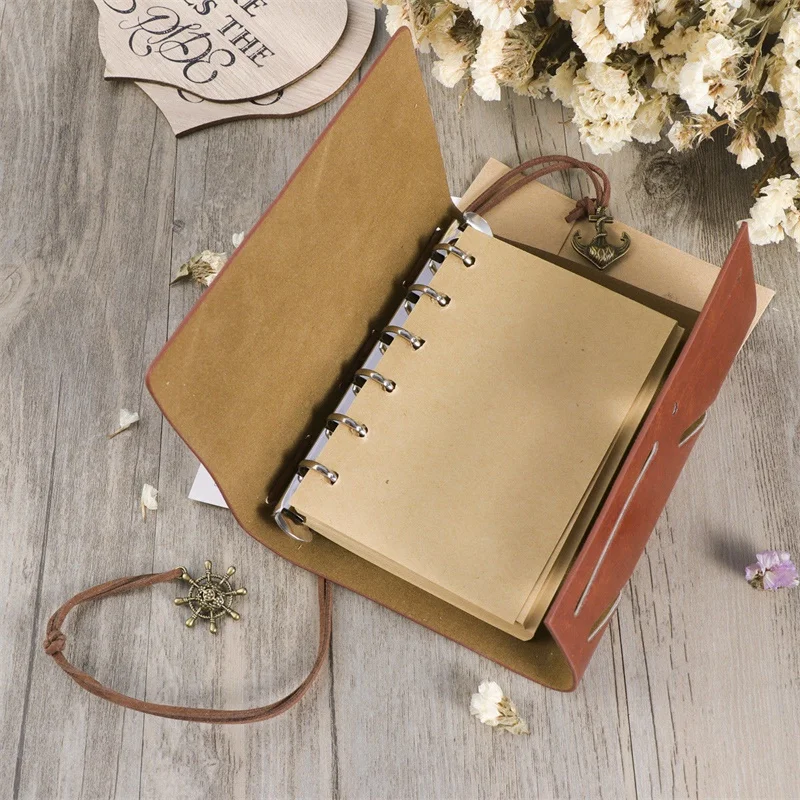 Vintage classic retro leather journal notebook for gift