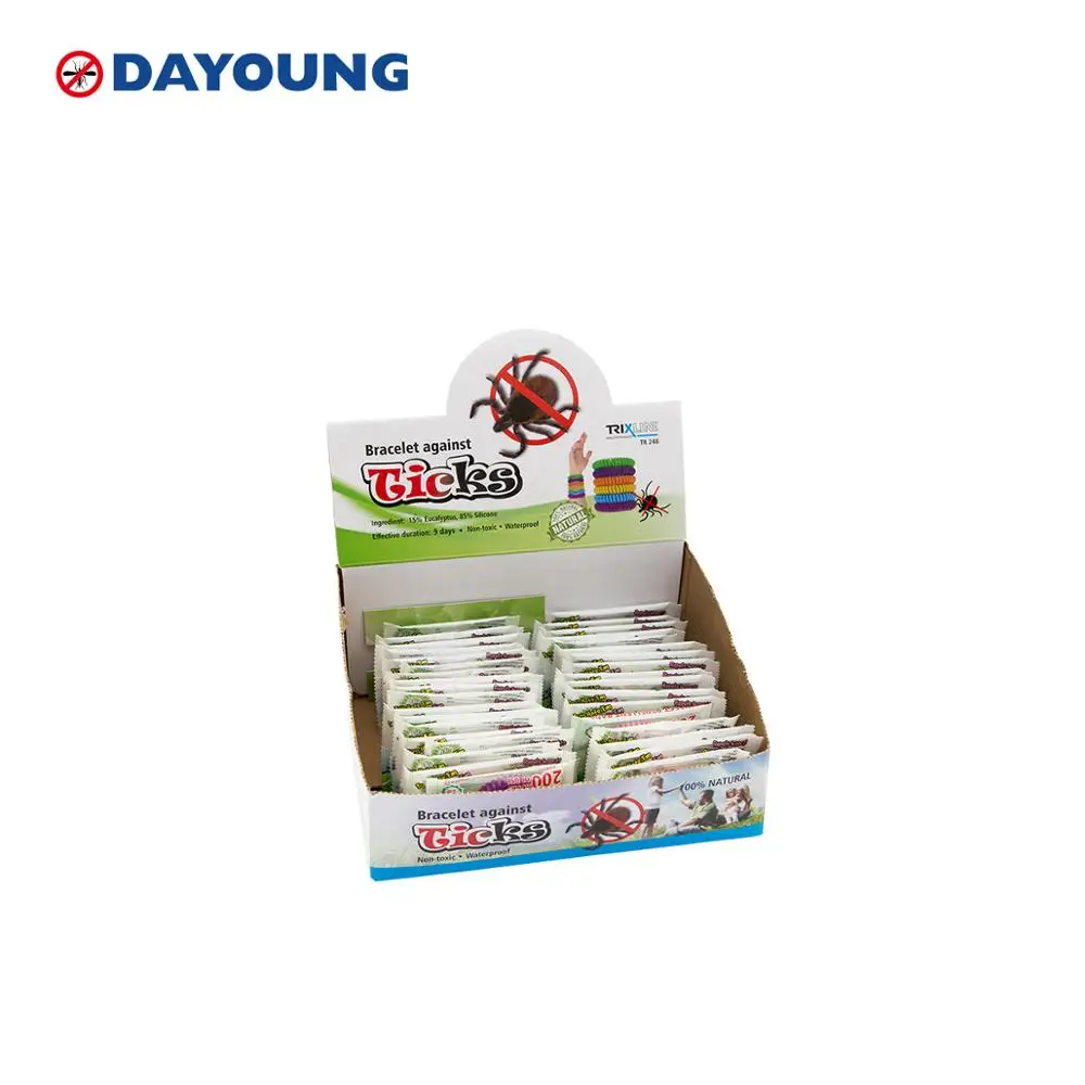 Deet Free EVA Natural Mosquito Repellent Bracelet Coil Eucalyptus Citronella Oil Safe To Baby Skin