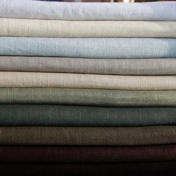 90% linen 10% viscose blended fabric