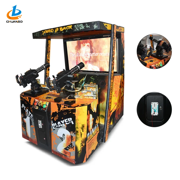 RAMBO HIGH QUALITY DOUBLE ADULT ARCADE SHOOTING VIDEO GAME MACHINES FOR AMUSEMENT PARK