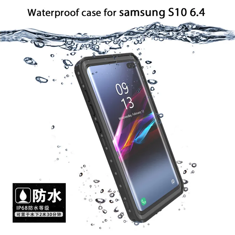Waterproof Full Cover 360 Cell Phone Case For Samsung Galaxy S10 Plus