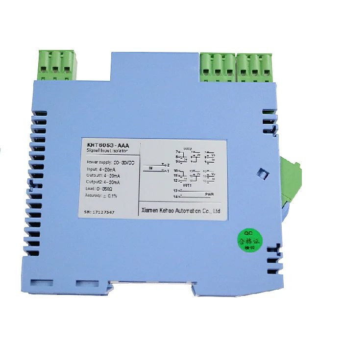 Электрический сигнальный изолятор 4-20mA DC вход Выходной сигнал