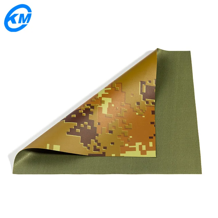 Waterproof PVC Knitted Fabric Desert Digital Camouflage Pattern Raincoat Fabric