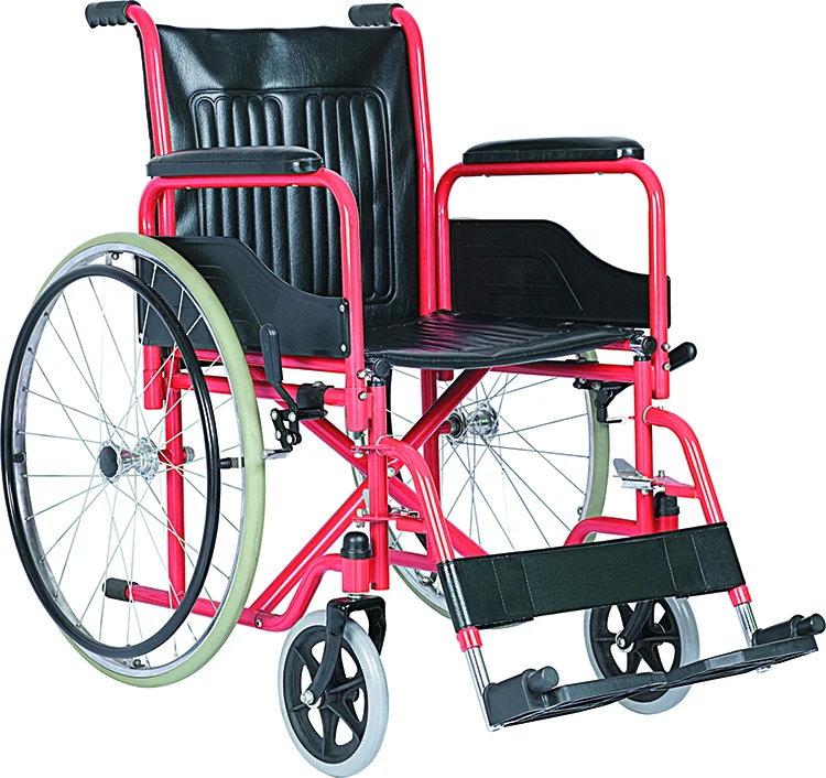 Detachable footrest wheel wheelchair for disabled