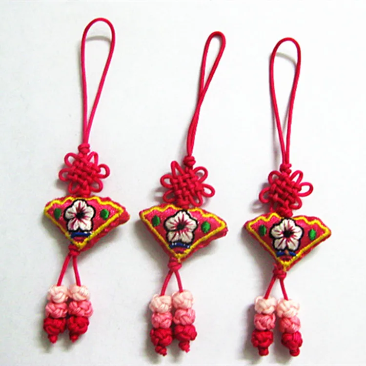 traditional lovely Handmade Colorful Chinese Knot tassel hanging for key and car decoration