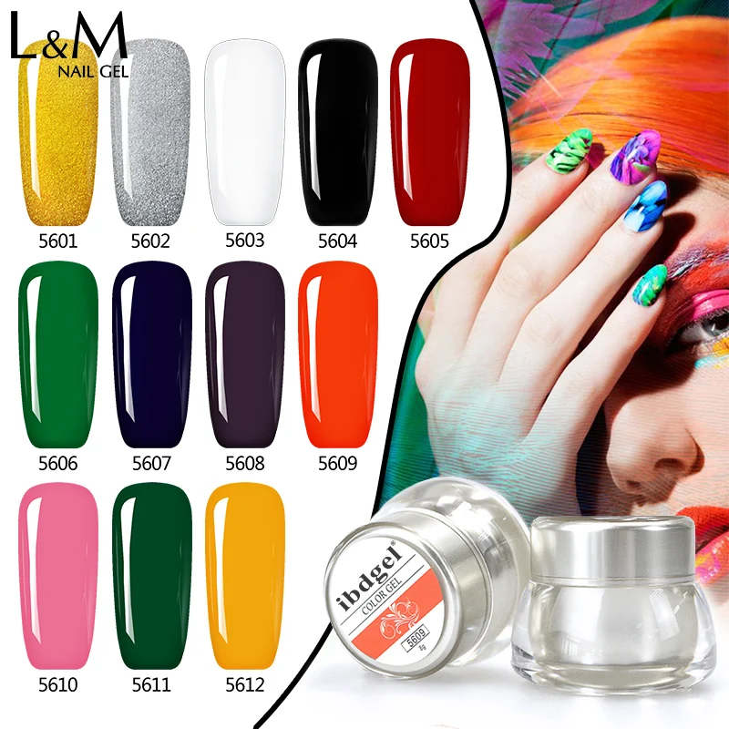 ibdgel Long Lasting Painting Color Nail Polish UV Nail Art Drawing Gel Polish 8g 12 Colors