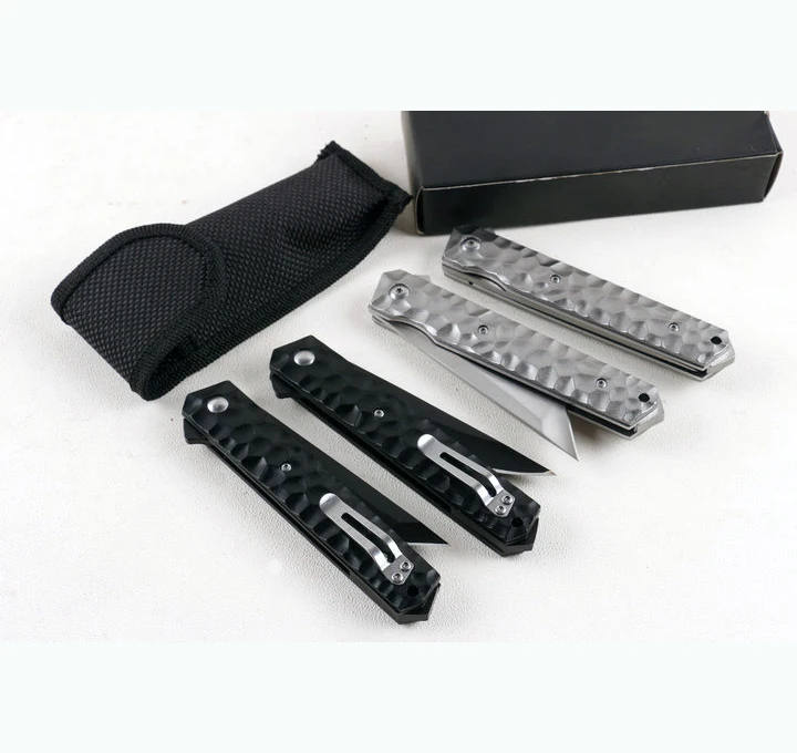 
Stainless steel folding pocket knife fast opening knife with drop point blade or Tanto blade 