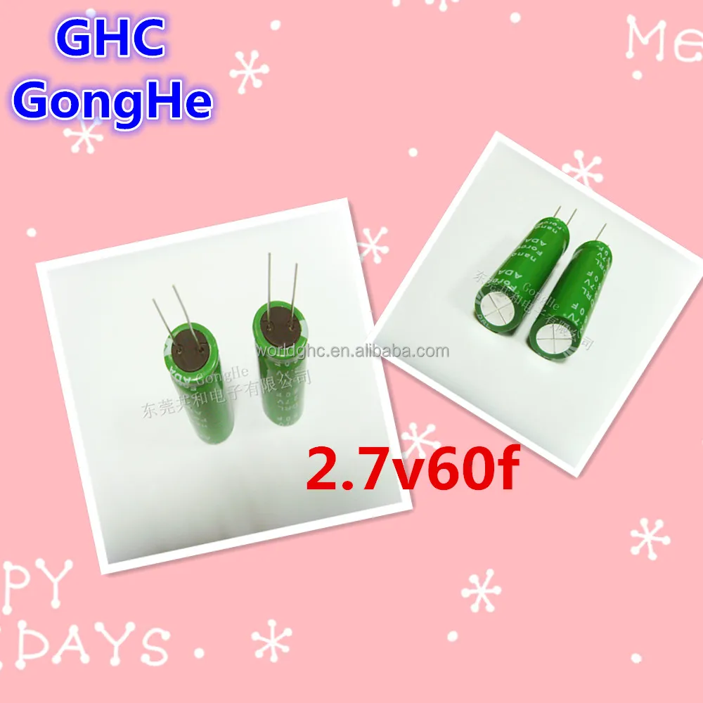 GHC brand super capacitor 2.7v60f ultra capacitor 50f