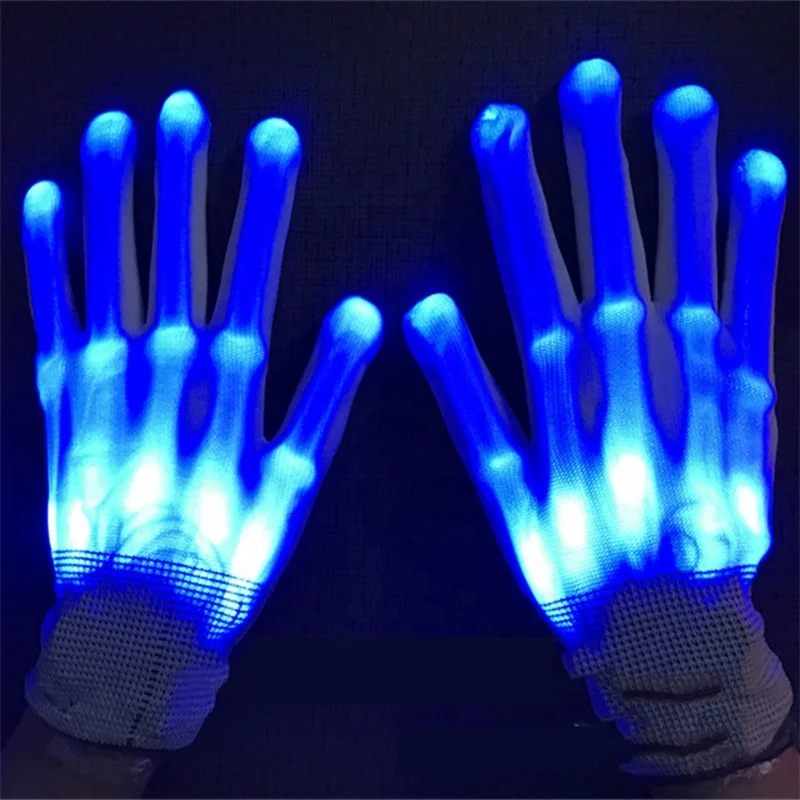 High Quality Chroma CTRL 7 colors light show LED Gloves Rave Finger Lighting Flashing Glow Mittens for Party