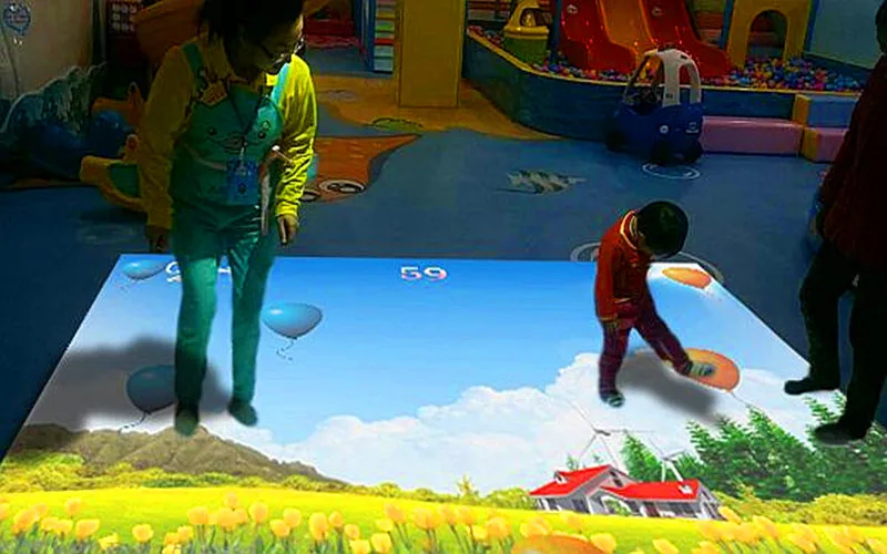 popular dance interactive projection floor/kinect system  camera booth games for kids indoor game center 3d hologram projectors