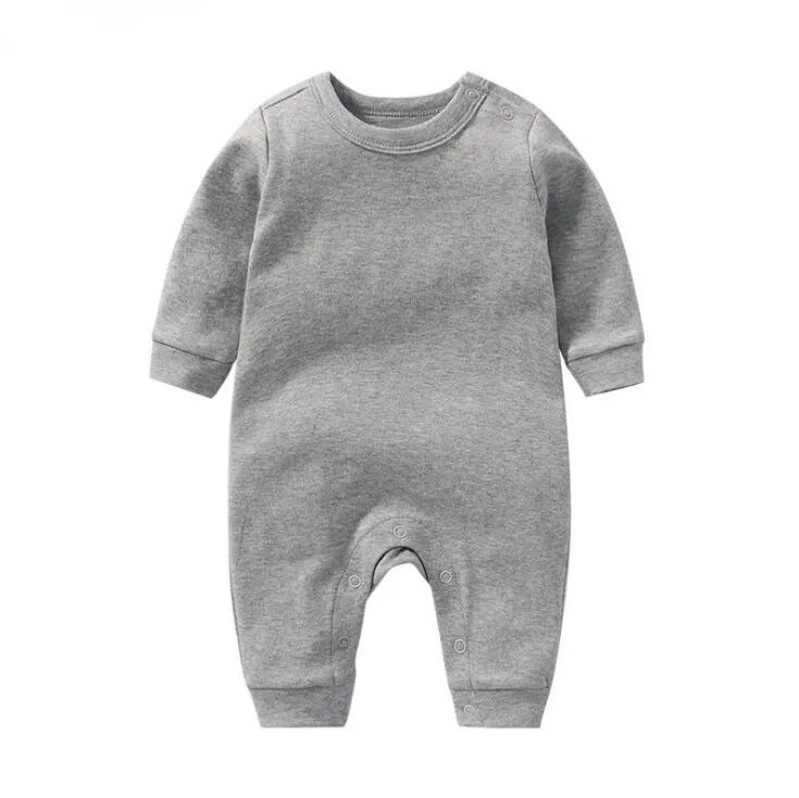 manufacturer black plain baby rompers long sleeve newborn baby clothes