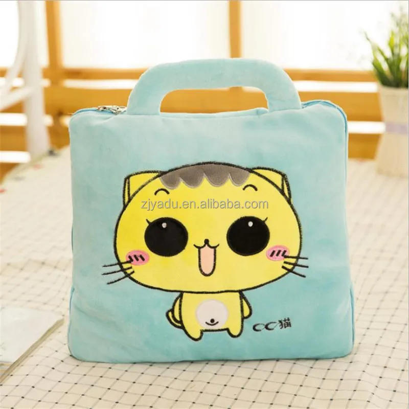 Air conditioner is cartoon plush toy portable air conditioner blanket blanket wholesale