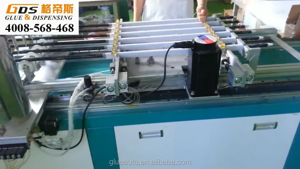 
T8 glass tube glue dispensing machine, automatic glue dispenser for T8 glass tube, 400pcs/h capacity 