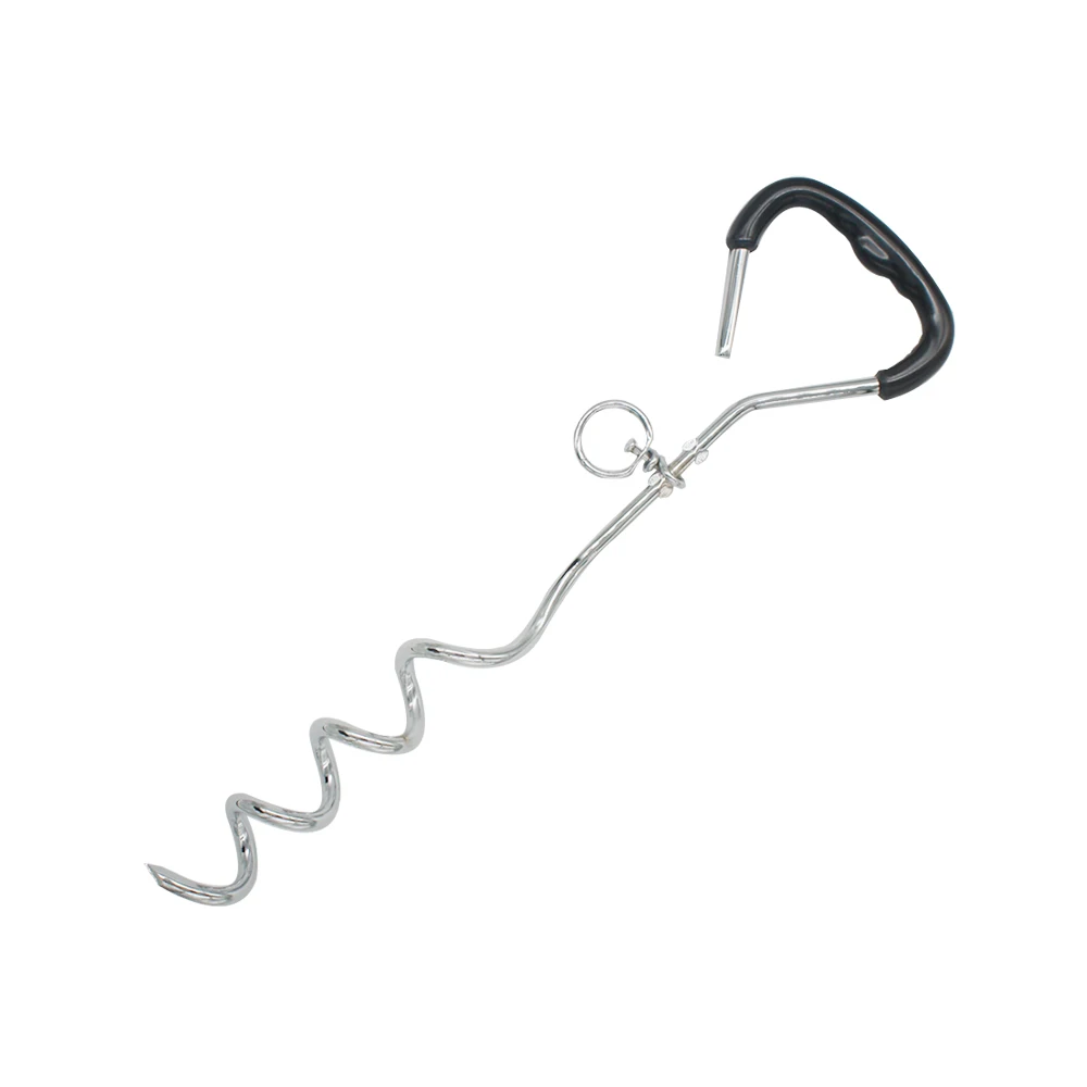 GaoSheng PVC coated steel wire rope hand free dog tie-out cable with heavy duty spiral dog stake