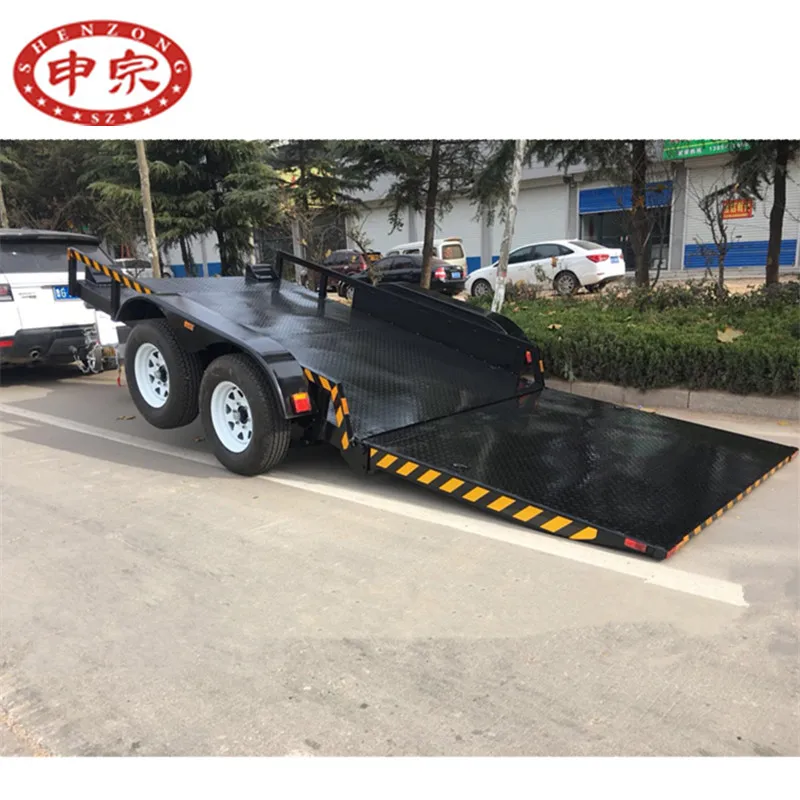 Factory sales car transporter tandem utility tipping trailer