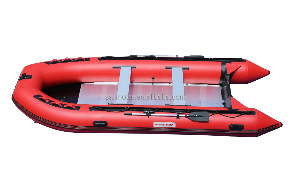 SAILSKI 4.7m inflatable boat, PVC or Hypalon fabric, Heavy duty aluminum floor