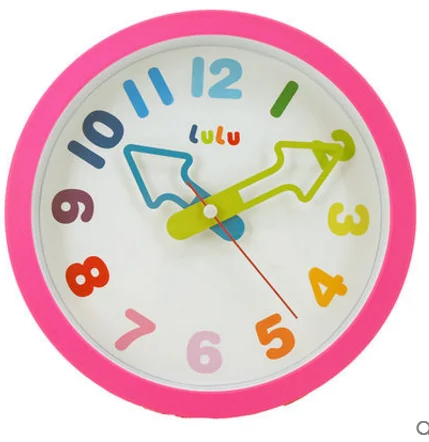 Colorful decorative round kids children room battery operated wall clock