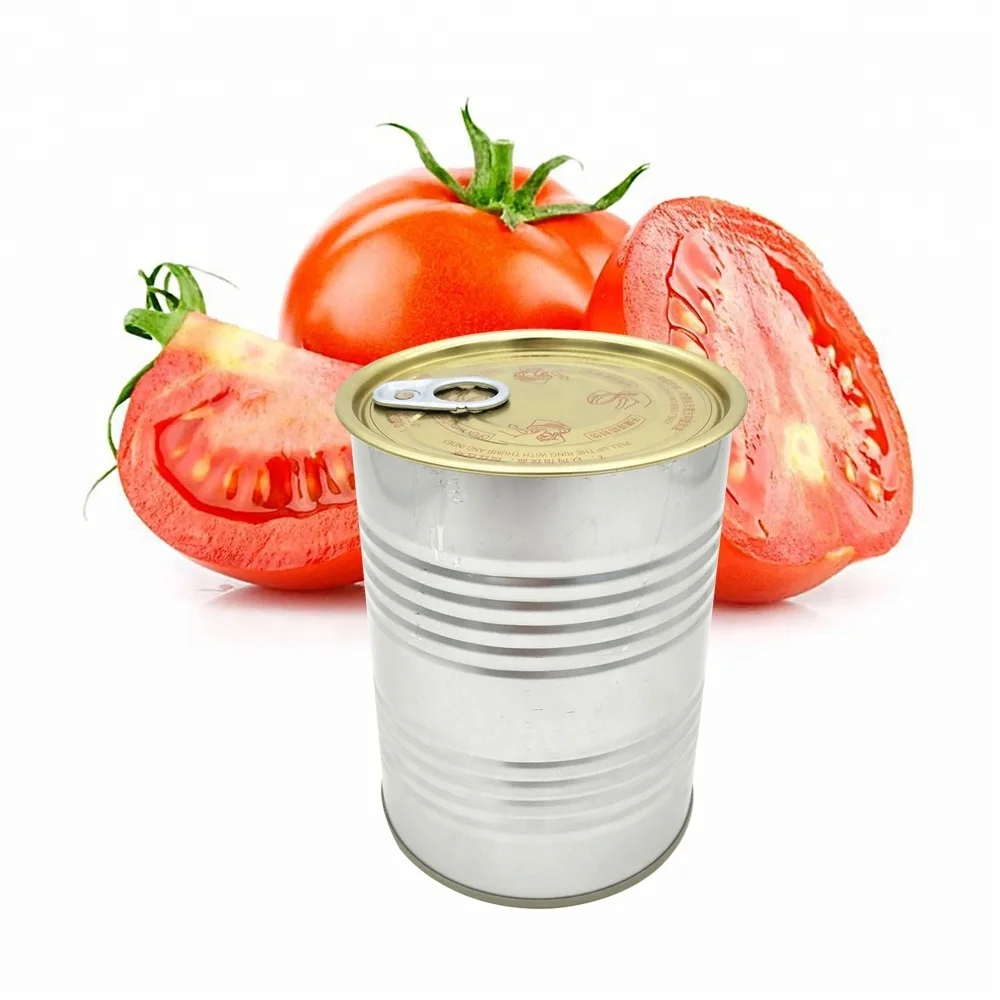 empty food tall deep round tin can for tomato paste/tomato sauce/ketchup