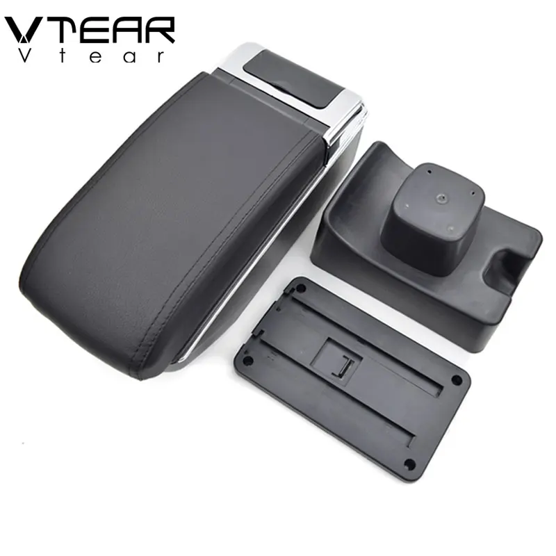 Vtear For Lifan 320 330 armrest USB Charging interface heighten Storage box central Store content interior arm rest accessories
