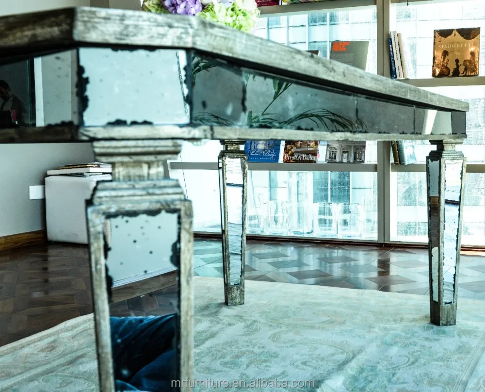 
Antique mirrored dining table- 