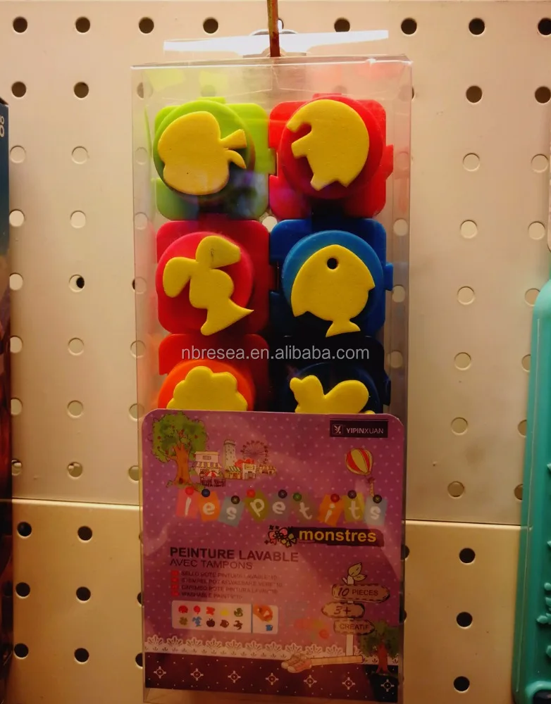 10pcs acrylic poster tempera paint in pvc box with customized stamper