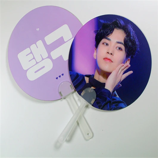 2019 new item 3d lenticular hand fan for Korea star strong amazing flip effect for summer wholesales customized