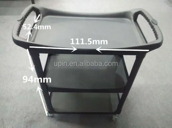 Dining room meal transport trolley /restaurant food trolley cart/kitchen service trolley