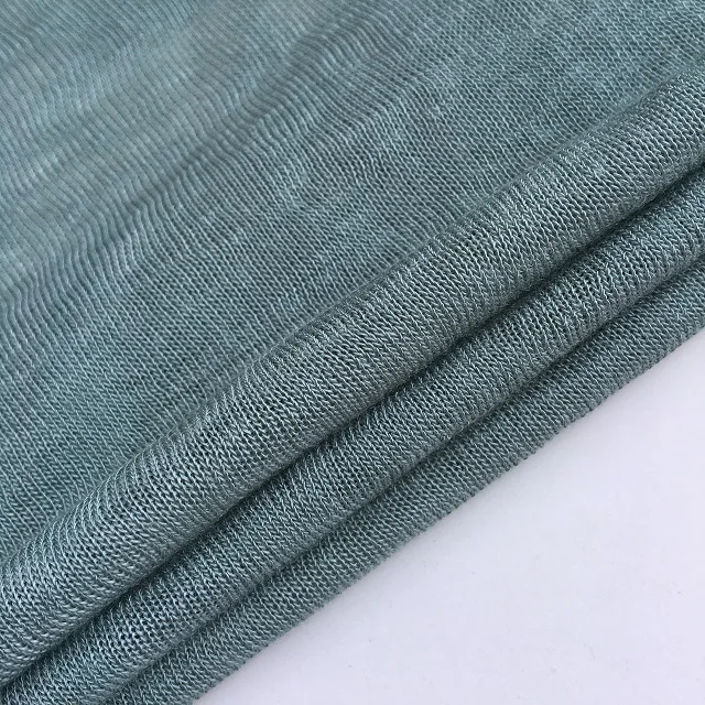 Chinese factory single knitted lenzing modal and recycled polyester fabric for garment shirt