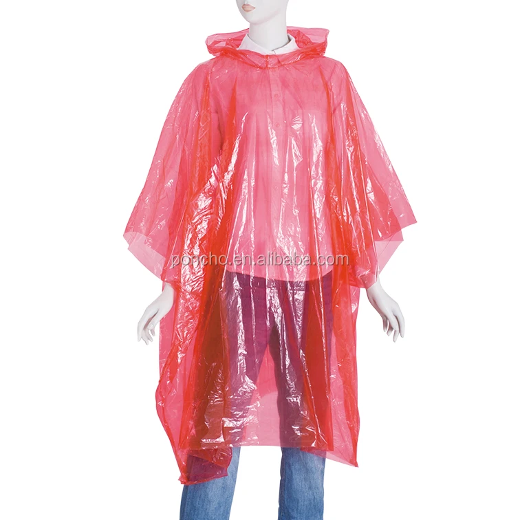 Promotional emergency PE rain poncho