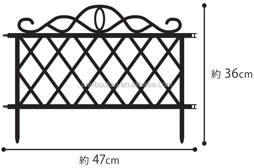 
decorative flower garden fencing/plastic garden border fence 