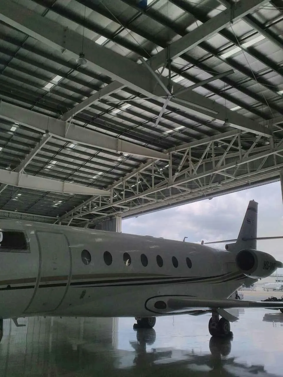 7,3 м HVLS большой потолочный вентиляционный вытяжной вентилятор цеха склад вентилятор