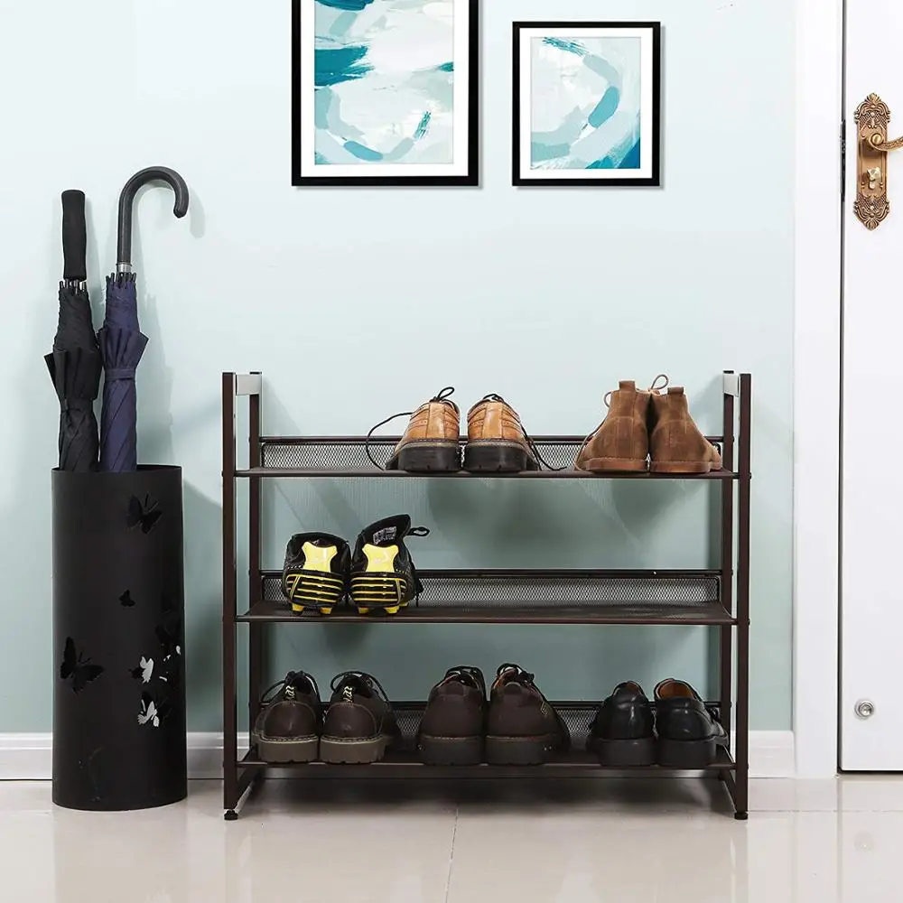 Stackable Metal Shoe Rack for Closet Bedroom Entryway