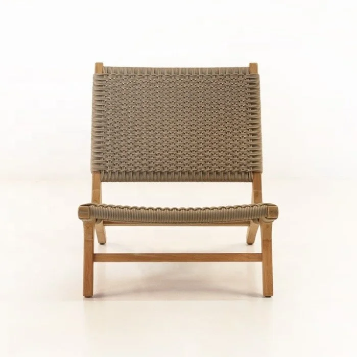 Уличная рама из тикового дерева, ротанговый садовый стул из тикового дерева