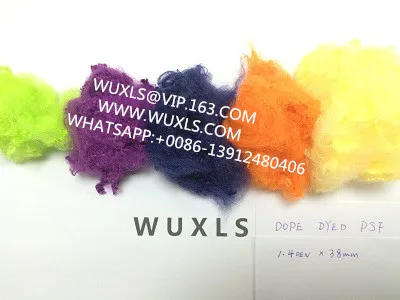 dope dyed colored polyester staple fiber psf fibre trilobal for needle punched non-woven fabric / GEO-textile / vortex spinning
