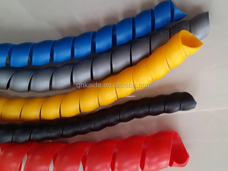 Flexible decorative Hydraulic Hose spiral protection wrap,Rubber Hose Cover