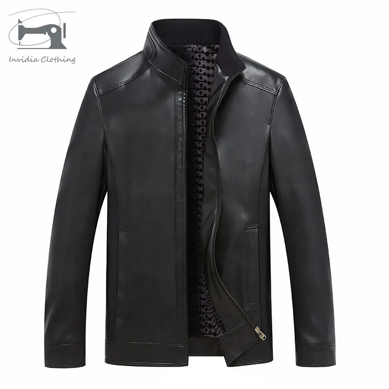 
Mens Clothing Jacket Baseball Collar Zip Opening Faux Leather Jacket India 