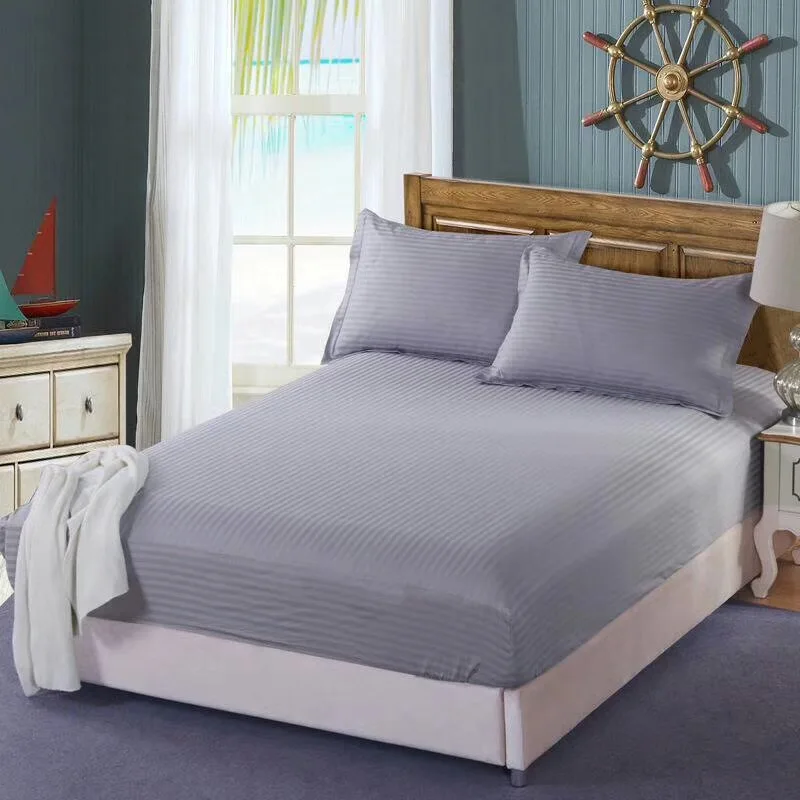 100% cotton 40*40s 110*70  stripe five star hotel bedlinen bedding sets customized