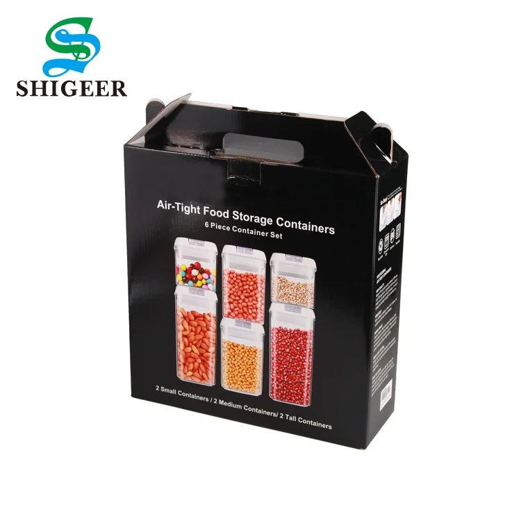 
Custom High Quality Airtight PP Plastic Food Storage Box Set Of 6 